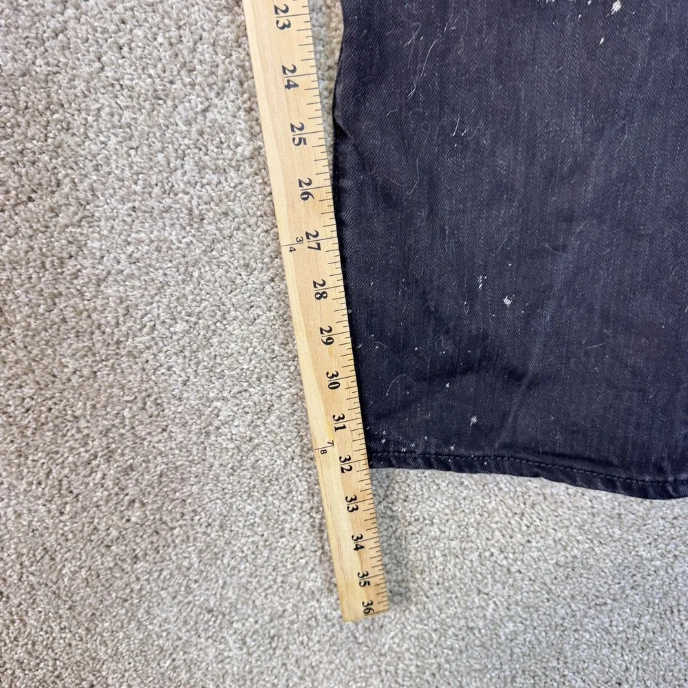 Levi's Jeans Mens 38x34 501 Original Fit Black Paint Splatter Button Fly EUC